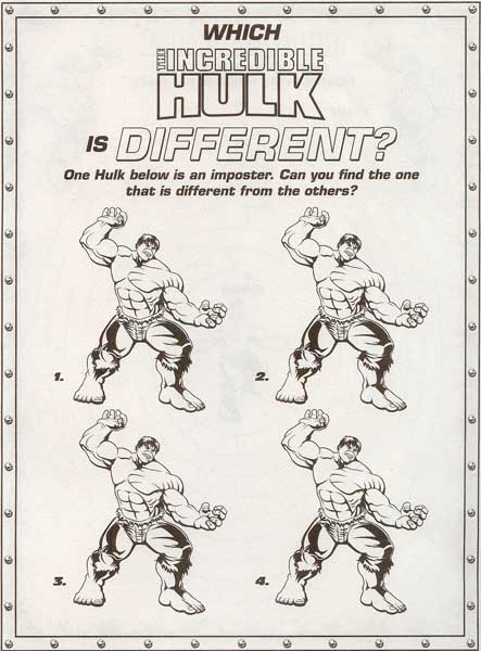 Which Hulk doesn't match?