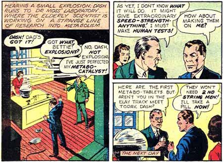 scene from the Human Meteor's origin